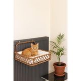Esranın Dünyası Dekoratif Kedi Kalorifer Yatağı Kahverengi Renk - 100 x 100 x 10 cm