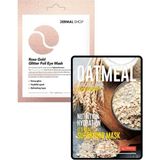 Esranın Dünyası Dermal 3 Katmanlı Rose Gold Göz Maskesi ve Besleyici, NEMLENDIRICI,%100 Pamuk Yulaf Maske Seti