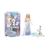 Esranın Dünyası Disney Filminden Ilham Alan Mattel Disney Karlar Ülkesi Elsa Bebek ve Kar Görünümlü Kum Seti, Olaf Figürü, Şekillendirilebilir Kar Görünümlü Kum ve 4 Damga Içeren Elsa ve Olaf'ın Maceraları, HYH10 - (DipCamo)Charcoal-White