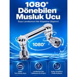 Esranın Dünyası Döndürülebilir Musluk Mutfak Banyo Musluk Ucu Başlığı 4 Filtreli - Lisinya