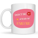 Esranın Dünyası Don’t Be Afraid Of Failure Motivasyon Kupası Model 134 – Ilham Veren Tasarım, Porselen Kahve Kupası, Pozitif Mesajlı Hediye - Belirtilmemiş - 001 - Beyaz