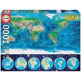 Esranın Dünyası Dünya Haritası Temalı 1000 Parça Puzzle, Zeka Geliştirici Eğlence