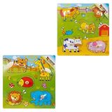 Esranın Dünyası Eğitici Tahta Bultak Raptiyeli Puzzle - 5 Parça