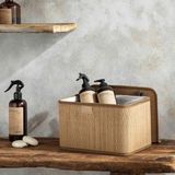 Esranın Dünyası English Home Gina Bambu Saklama Kutusu 33X23X20 cm Açık Kahverengi - 0-Koyu Mavi - 1 Adet