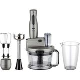 Esranın Dünyası Fakir Mr Chef Quadro Blender Seti, 900 ml Hazne, Paslanmaz Çelik Bıçaklar, Antrasit (8682511901315) - Ahşap