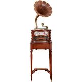 Esranın Dünyası Fennessy F1877-69K Vintage 100W Hifi Gramofon Pikap Plakçalar, Bluetooth, Cd, Radio, USB Çalar - Altın