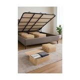 Esranın Dünyası Formeya 6 Adet Büyük Boy Yatak Baza Altı Çok Amaçlı Hurç 64 x 45 x 22 cm (Kahverengi)