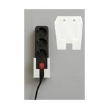 Esranın Dünyası Grup Priz Duvar Montaj Kutusu Kablo Düzenleyicisi Tutucu Organizer Vidalamaya Uygun Yapışkanlı (Beyaz)