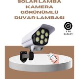 Esranın Dünyası Güneş Enerjili LED Lamba + Güvenlik Kamerası Görünümlü– 5-8 M Hareket Algılamalı, Beyaz Işık