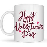 Esranın Dünyası Happy Valentine’s Day Baskılı Porselen Kupa Model 2 – Sevgililer Günü Özel Tasarım - Belirtilmemiş - 001 - Beyaz