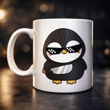 Esranın Dünyası Havalı Penguen Tasarımlı Porselen Kupa Model 88 – Eğlenceli, Cool & Enerjik Kahve Kupası - Belirtilmemiş - 001 - Beyaz