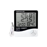 Esranın Dünyası Htc-2 Dijital Termometre Sıcaklık ve Nem Ölçer Higrometre Masa Alarm, Problu Dijital Termometre, Problu Sıcaklık ve Nem Ölçer