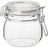 Esranın Dünyası Ikea Korken Kapaklı Kavanoz, 0,5 L (Şeffaf Cam) - 001-Renkli - 1 Adet - 0,21 L