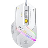 Esranın Dünyası Inphıc Pg1 Kablolu Oyun Faresi 12800 Dpı Yüksek Hassasiyet, 6 Programlanabilir Düğme, Solunum Rgb Arkadan Aydınlatmalı Ergonomik Bilgisayar Oyun Faresi Windows/pc/mac/dizüstü Bilgisayar Için - Gri - Adaçayı