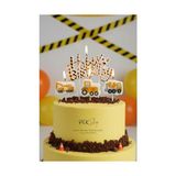 Esranın Dünyası Inşaat Tema Happy Birthday Mum Seti 4lü Ayıcık Tema Doğum Günü Pasta Mum Seti