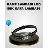Esranın Dünyası Ipx5 Su Geçirmez Şarjlı LED Kafa Feneri | Hareket Sensörlü, Ayarlanabilir 60° Far