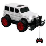 Esranın Dünyası Işıklı Drift Özellikli Uzaktan Kumandalı Offroad Yüksek Teker Araba, Beyaz Renk - Ahşap