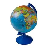 Esranın Dünyası Işıksız Siyasi Dünya Küresi 30 cm Çaplı En Büyük Boy Yer Küre Eğitici Harita, Mavi - 41 Delft Blue