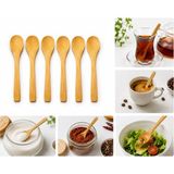 Esranın Dünyası Kaşık Seti Doğal Bambu Mini Ahşap Servis ve Karıştırma Kaşığı – Baharat, Bal, Reçel, Sos, Tatlı ve Kahve Için 6 Adet, Kahverengi
