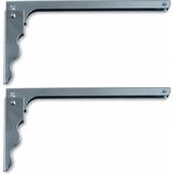 Esranın Dünyası Katlanır Raf ve Masa Konsolu, Raf Ayağı Metal, 18 cm ve 28 cm Seçenekli, 2'li Set, Vidalar ve Dübeller DAHIL(28CM)