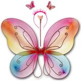Esranın Dünyası Kelebek Kanat, Asa Taç 3'lü Set - Rainbow