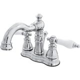 Esranın Dünyası Kingston Brass FSC1601APL American Patriot 10,16 cm Centerset Lavabo Musluğu, Pirinç Pop-Up, Cilalı Krom, 12,72 cm Ağız Erişiminde