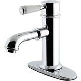 Esranın Dünyası Kingston Brass KS7411DPL Tek Porselen Kollu Lavabo Musluğu, Pirinç Pop-Up ile 12,7 cm Ağız Erişimi, Cilalı Krom