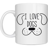 Esranın Dünyası Köpek Severlere Özel “ı Love Dogs” Kupa Model 182– Sevimli Köpek Tasarımlı Porselen Kahve Kupası – Hediyelik Kupa - Belirtilmemiş - 001 - Beyaz