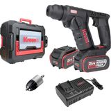 Esranın Dünyası Kress KUC50.2 20VOLT/4.0AH. Li-Ion Çift Akülü Kömürsüz 1.7j Profesyonel Sds-Plus Pnömatik Şarjlı Matkap + 10MM Mandren