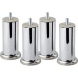 Esranın Dünyası Krom Gümüş 10 cm Metal 4 Adet Mobilya Ayağı Modern Koltuk Kanepe Ayak Tv Ünite M8 Civatalı Ayakları