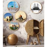 Esranın Dünyası Kututr Notpa Dekorize Mdf 5 Parça 5 Mescid Çerçeve Görünümlü Tablo Set 5007, 8692016031745