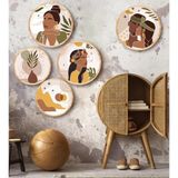 Esranın Dünyası Kututr Notpa Dekorize Mdf 5 Parça Çerçeve Görünümlü Tablo Set 5006, 8692016031622