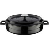 Esranın Dünyası Lava Döküm Çok Amaçlı Yayvan Tencere. Trendy Serisi ÇAP(Ø)32CM. Siyah - 0 - 19 L