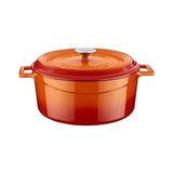 Esranın Dünyası Lava Döküm Yuvarlak Tencere, Trendy, 28 Cm, 6.71 L Hacim, Turuncu - 0 - 19 L