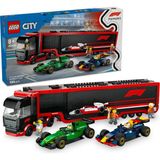 Esranın Dünyası LEGO City RB20 ve AMR24 F1 Arabalı F1 Kamyonu 60445