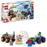Esranın Dünyası LEGO Marvel Spidey ve Inanılmaz Arkadaşları Hulk, Gergedan Kamyona Karşı 10782-4 Yaş ve Üzeri Için Oyuncak Yapım Seti (110 Parça)