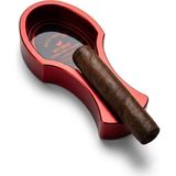 Esranın Dünyası Lüks Metal Puro Küllüğü - Tekli Taşınabilir Puro Standı ve Kül Tablası, Özel Kırmızı Tasarım, Premium Puro Aksesuarı ve Erkek Hediye Seti - 1BW-Beyaz