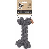 Esranın Dünyası M-Pets Coto Grey Bone 19CM Örgü Kemik Oyuncak - Ahşap - Bej
