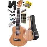 Esranın Dünyası Maun Soprano Ukulele Seti - Metod, Askı ve Pena Dahil