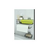 Esranın Dünyası Metal Sabunluk ve Kağıt Havlu Tutacağı ile Banyo Rafı Seti