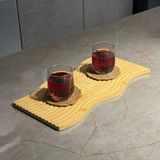 Esranın Dünyası Meturas Bambu Çizgili Dikdörtgen Sunumluk 39X17 cm Servis Tahtası | Çok Amaçlı Doğal Bambu Tabak | Kahvaltı, Peynir, Meze, Tatlı Sunumları | Dekoratif & Dayanıklı Servis Altlığı - 0