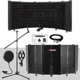 Esranın Dünyası Midex PF-43X Set Mikrofon Ses Yalıtım Paneli (69X26CM) Stand Filtre Shock Mount Xlr Kablo Sünger