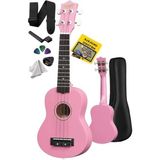 Esranın Dünyası Midex UKX-901 Pk Pembe Soprano Ukulele (Askı Çanta Metod Pena)