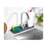 Esranın Dünyası Musluk Emici Mat, Silikon Katlanabilir Musluk Sıçrama Koruması Lavabo Damlama Matı Su Tutucu Lavabo Matı Kurutma Matı Mutfak ve Banyo Için Lavabo Aksesuarları (Gri)