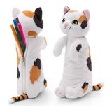 Esranın Dünyası Nıcı 61268 Kalem Kutusu, Kedi, Şans Kedisi, 12 x 12 x 25 Cm, Kız Çocukları ve Kadınlar, Okul Çantası, Ofis Veya Kozmetik Kutusu, Yumuşak Pelüş Yavru, Beyaz - 00-Siyah - 00-Siyah - Beyaz