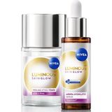 Esranın Dünyası Nivea LUMINOUS630 Skin Glow Anında Aydınlatıcı Serum 30ML ve Peeling Etkili Tonik 100ML, Eşit Cilt Tonu