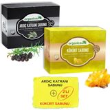 Esranın Dünyası Organicsun 2'li Set Doğal Ardıç Katranı Sabunu ve Kükürt Sabunu Kaşıntı Karşıtı Sabun Seti - 10 Adet