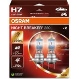 Esranın Dünyası Osram H7 Night Breaker Ampuller, 12V, 220% Fazla Işık, 2'li Paket
