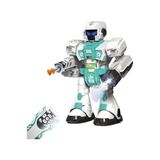Esranın Dünyası Oyuncak Buhar Atan Uzaktan Kumandalı Savaşçı Robot Sesli Işıklı Müzikli Dans Eden 2 Adet Yapışkanlı Mermi Atan Akıllı Robot (Mavi)