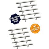 Esranın Dünyası Paslanmaz Metal Kulp, Inox Dolap Çekmece Mobilya Kulbu, Tv Ünitesi Yatak Odası Vestiyer Mutfak Için (128 Mm, Adet, 10) - 00-Siyah - Beyaz